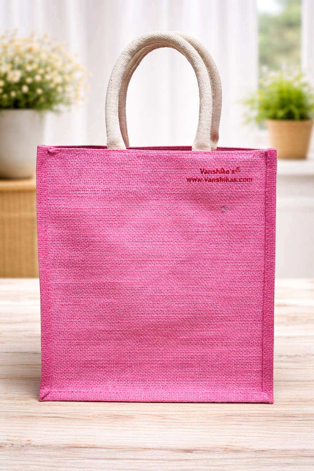 Floral Handcrafted Jute Tote Bag – Elegant Everyday Carry