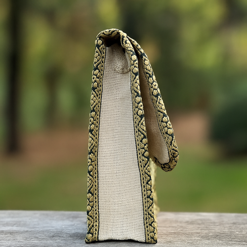Blossom Nest Jute Mobile Pouch Bag