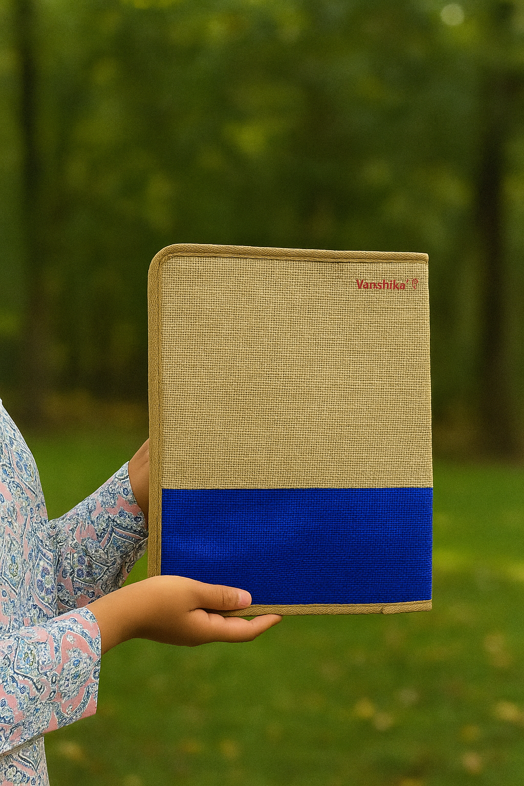 Mandala Charm Jute Envelope Folder