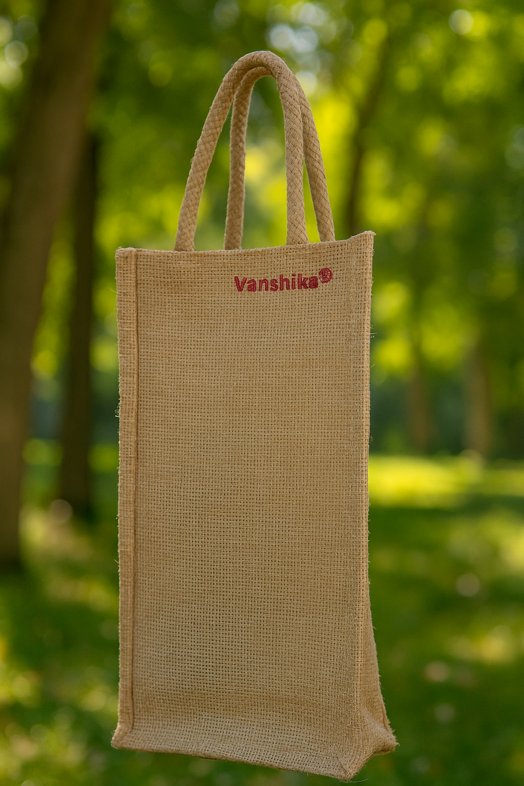 Eco-Friendly Handcrafted Jute Bottle Cover with Colorful Mandala Design