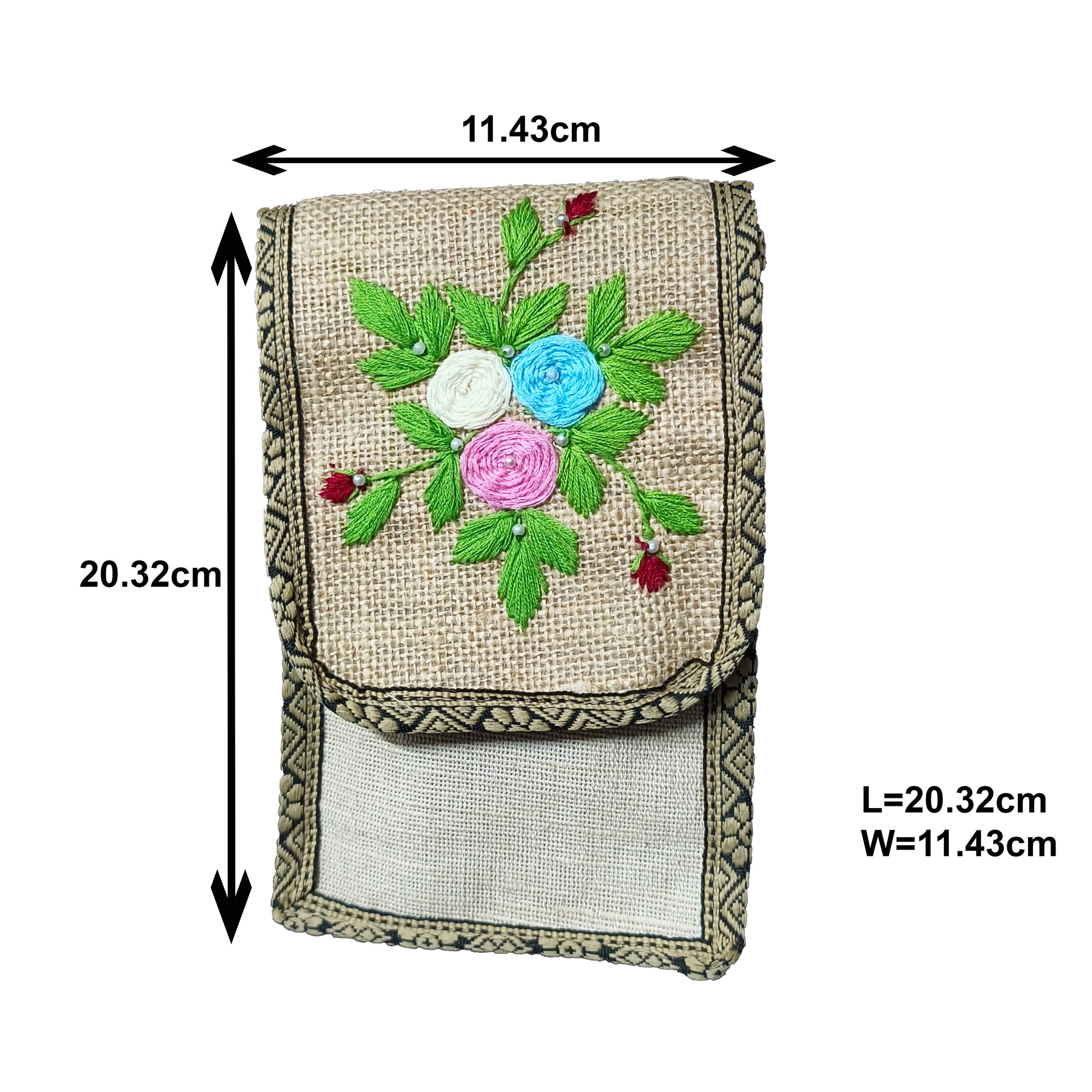 Blossom Nest Jute Mobile Pouch Bag